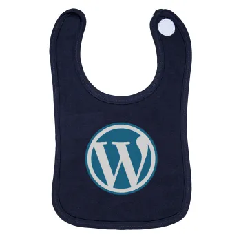 Wordpress, Σαλιάρα με Σκρατς 100% Organic Cotton Μπλε (0-18 months)