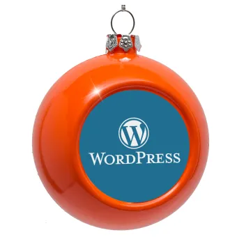 Wordpress, Orange Christmas tree ornament bauble 8cm