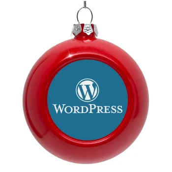 Wordpress, Red Christmas tree ornament bauble 8cm