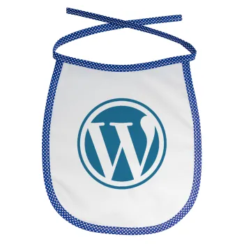 Wordpress, Σαλιάρα μωρού αλέκιαστη με κορδόνι Μπλε