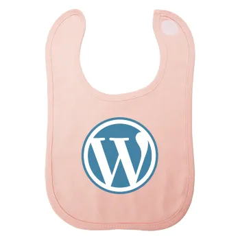 Wordpress, Σαλιάρα με Σκρατς ΡΟΖ 100% Organic Cotton (0-18 months)