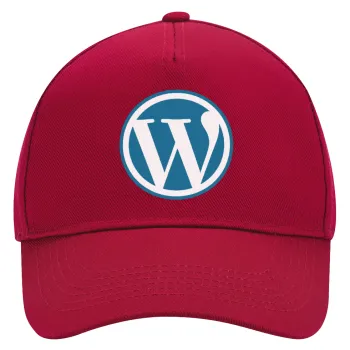 Wordpress, Καπέλο Ενηλίκων Ultimate ΚΟΚΚΙΝΟ, (100% ΒΑΜΒΑΚΕΡΟ DRILL, ΕΝΗΛΙΚΩΝ, UNISEX, ONE SIZE)