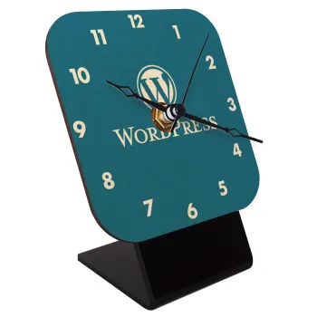 Wordpress, Επιτραπέζιο ρολόι σε φυσικό ξύλο (10cm)
