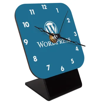 Wordpress, Quartz Wooden table clock with hands (10cm)