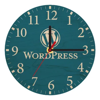 Wordpress, Ρολόι τοίχου ξύλινο plywood (20cm)