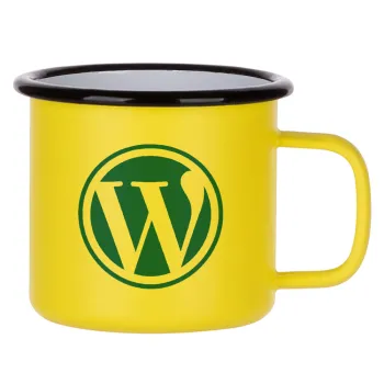 Wordpress, Metallic enamel MATT Yellow cup 360ml