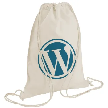 Wordpress, Τσάντα πλάτης πουγκί GYMBAG natural (28x40cm)