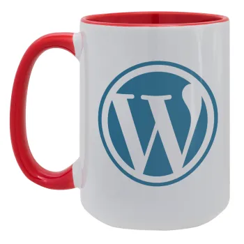 Wordpress, Κούπα Mega 15oz, κεραμική Κόκκινη, 450ml