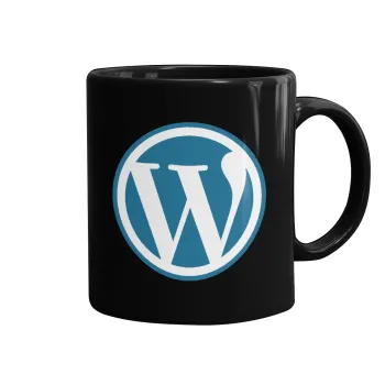 Wordpress, Mug black, ceramic, 330ml