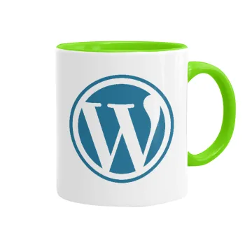 Wordpress, Mug colored light green, ceramic, 330ml