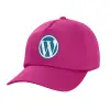 Children's Baseball Cap, 100% Cotton Twill, Fuchsia (COTTON, CHILDREN'S, UNISEX, ONE SIZE)