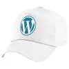 Children's Baseball Cap, 100% Cotton Twill, White (COTTON, CHILDREN'S, UNISEX, ONE SIZE)