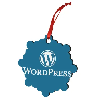 Wordpress, Christmas ornament snowflake wooden 7.5cm