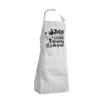 Judo using gravity as a weapon, Adult Chef Apron (with sliders and 2 pockets)