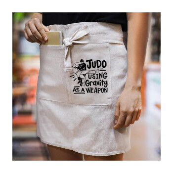 Judo using gravity as a weapon, Ποδιά Μέσης με διπλή τσέπη Barista/Bartender, Beige
