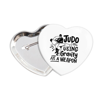 Judo using gravity as a weapon, Κονκάρδα παραμάνα καρδιά (57x52mm)