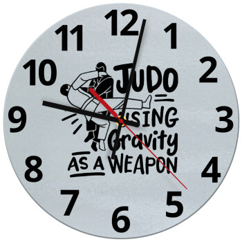 Judo using gravity as a weapon, Ρολόι τοίχου γυάλινο (30cm)