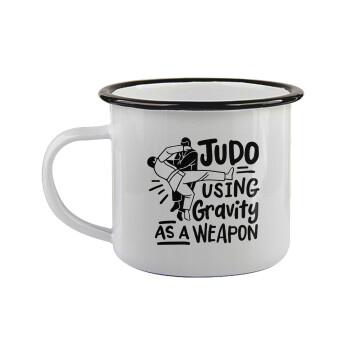 Judo using gravity as a weapon, Κούπα εμαγιέ με μαύρο χείλος 360ml