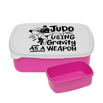 Judo using gravity as a weapon, ΡΟΖ παιδικό δοχείο φαγητού (lunchbox) πλαστικό (BPA-FREE) Lunch Βox M18 x Π13 x Υ6cm