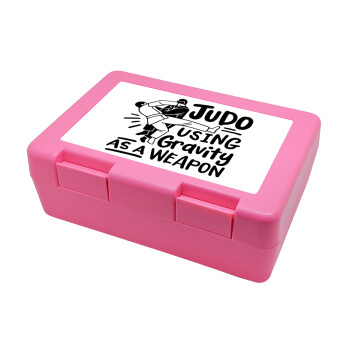 Judo using gravity as a weapon, Children's cookie container PINK 185x128x65mm (BPA free plastic)