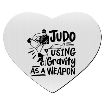 Judo using gravity as a weapon, Mousepad καρδιά 23x20cm