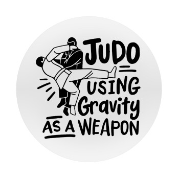 Judo using gravity as a weapon, Mousepad Στρογγυλό 20cm