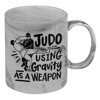 Judo using gravity as a weapon, Mug ceramic marble style, 330ml