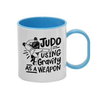 Judo using gravity as a weapon, Κούπα (πλαστική) (BPA-FREE) Polymer Μπλε για παιδιά, 330ml