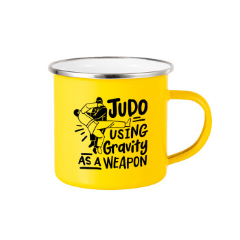 Judo using gravity as a weapon, Κούπα Μεταλλική εμαγιέ Κίτρινη 360ml