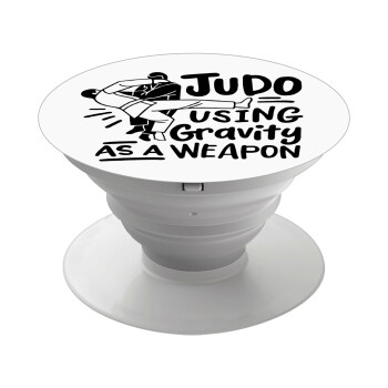 Judo using gravity as a weapon, Phone Holders Stand  White Hand-held Mobile Phone Holder