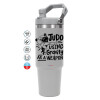 GREY color, 890ml (30oz) stainless Steel Tumbler with Handle