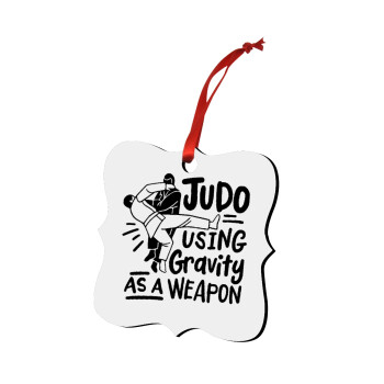 Judo using gravity as a weapon, Στολίδι Χριστουγεννιάτικο στολίδι polygon ξύλινο 7.5cm