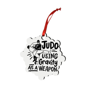 Judo using gravity as a weapon, Στολίδι Χριστουγεννιάτικο στολίδι snowflake ξύλινο 7.5cm