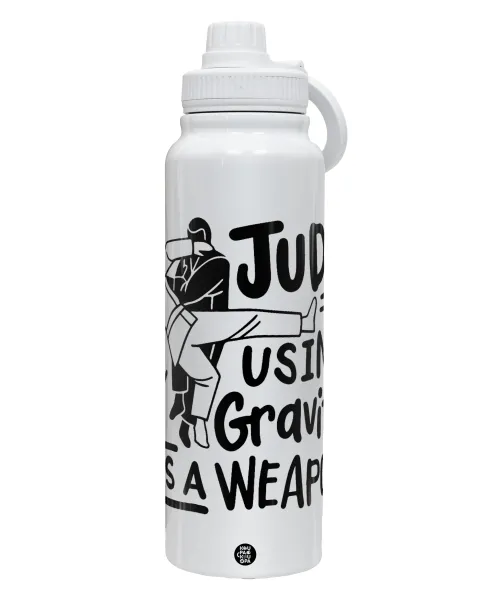 Judo using gravity as a weapon — Θερμός 1L Ανοξείδωτο με Βάση Κινητού & Διπλά Τοιχώματα