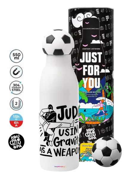 Judo using gravity as a weapon — Soccer Metal mug thermos, double wall, 550ml