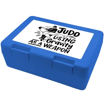 Judo using gravity as a weapon, Children's cookie container BLUE 185x128x65mm (BPA free plastic)