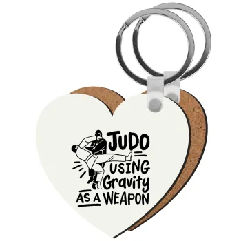 Judo using gravity as a weapon, Μπρελόκ Ξύλινο καρδιά MDF