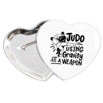 Judo using gravity as a weapon, Κονκάρδα παραμάνα καρδιά (57x52mm)