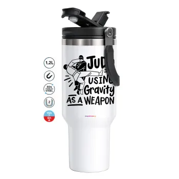 Judo using gravity as a weapon, Mega Tumbler με καπάκι, διπλού τοιχώματος (θερμό) 1,2L