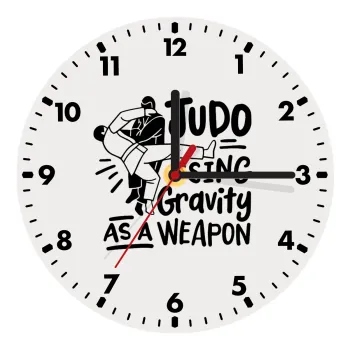 Judo using gravity as a weapon, Ρολόι τοίχου ξύλινο (20cm)