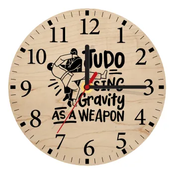 Judo using gravity as a weapon, Ρολόι τοίχου ξύλινο plywood (20cm)