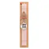 Easter Set, wooden keychain & scented flat Easter candle (30cm) (PINK)