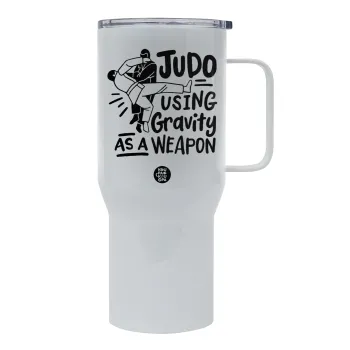 Judo using gravity as a weapon, Mega Stainless steel Tumbler with lid, double wall 750L