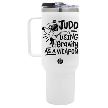 Judo using gravity as a weapon, Mega Tumbler με καπάκι, διπλού τοιχώματος (θερμό) 1,2L