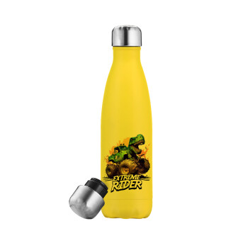Extreme rider Dyno, Μεταλλικό παγούρι θερμός Κίτρινος (Stainless steel), διπλού τοιχώματος, 500ml