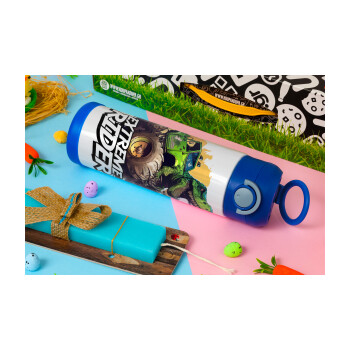 Extreme rider Dyno, Πασχαλινή Λαμπάδα με Παιδικό παγούρι θερμό, ανοξείδωτο, με καλαμάκι ασφαλείας, ΜΠΛΕ (500ml)