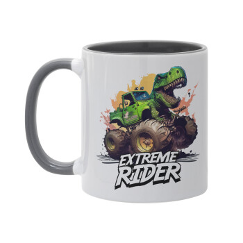 Extreme rider Dyno, Mug colored grey, ceramic, 330ml