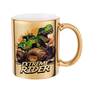Extreme rider Dyno, Κούπα κεραμική, χρυσή καθρέπτης, 330ml