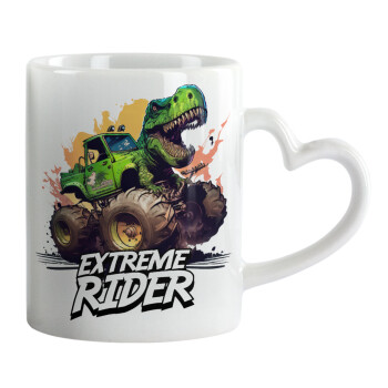 Extreme rider Dyno, Mug heart handle, ceramic, 330ml