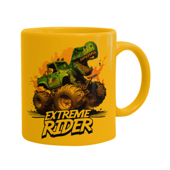 Extreme rider Dyno, Ceramic coffee mug yellow, 330ml (1pcs)